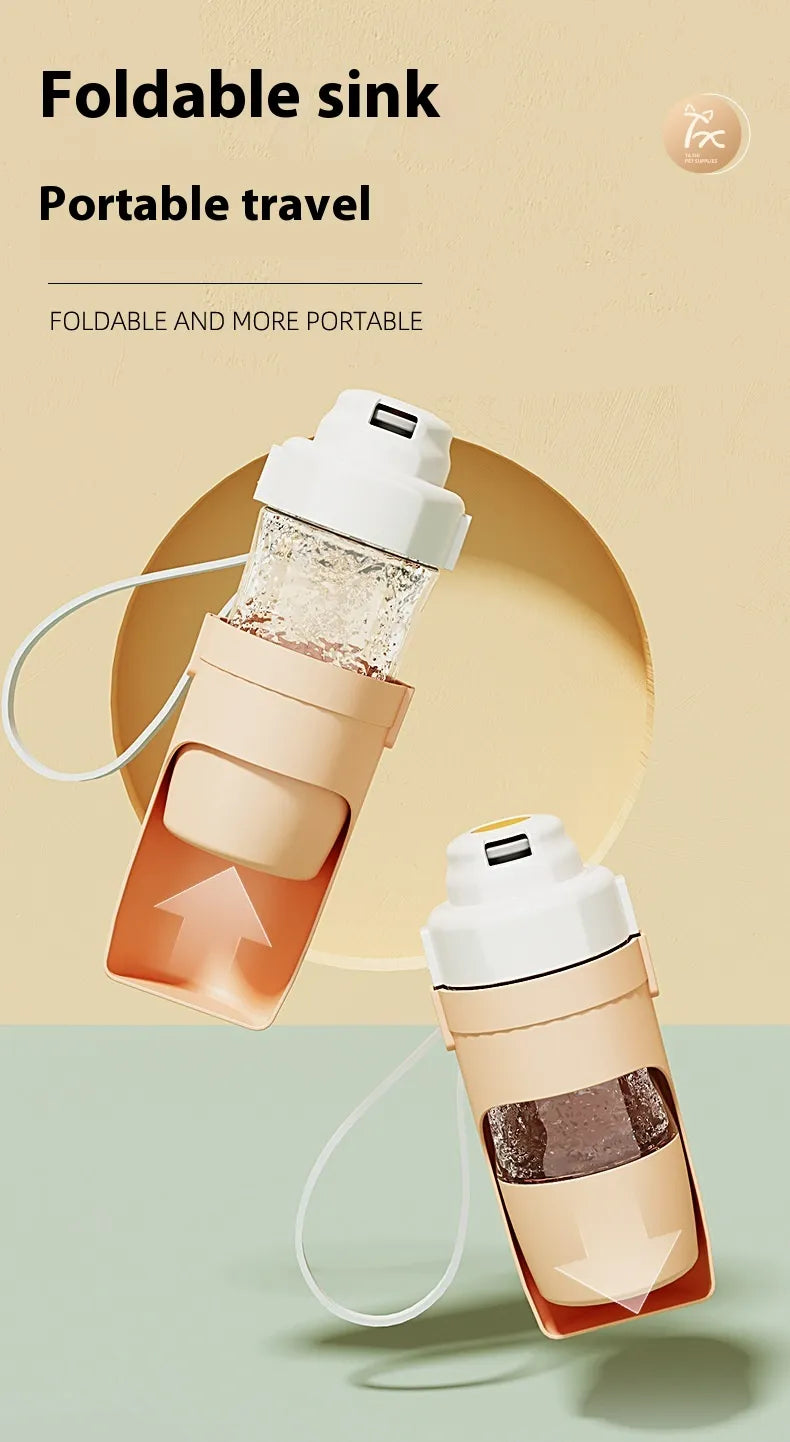 2-in-1 Portable Dog Water Bottle